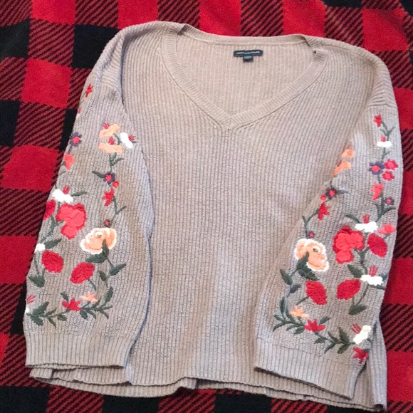 American Eagle xlarge embroidered sweater - Picture 1 of 4